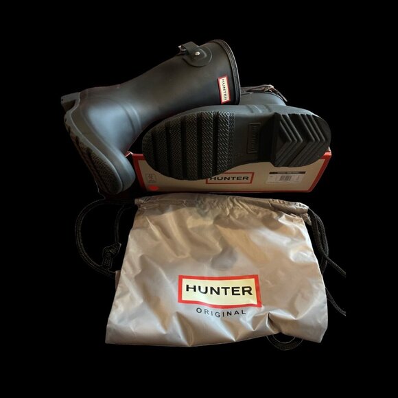 Hunter Women's Original Short Casual Boots Black Size 11 - Brand New In Box - Picture 4 of 7